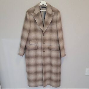 Polo Ralph Lauren Women's Plaid Wool Alpaca Blend Coat Size XL